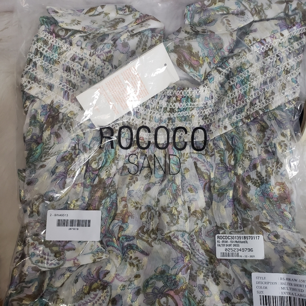 NWT Revolve Rococo Sand Mini Dress Sold Out Size XL Cut Out Style